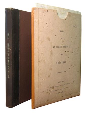 STEIN, MARC AUREL, Sir.  Memoir on Maps Illustrating the Ancient Geography of Kas[h]mir. 1899. With 2 maps in sleeve.